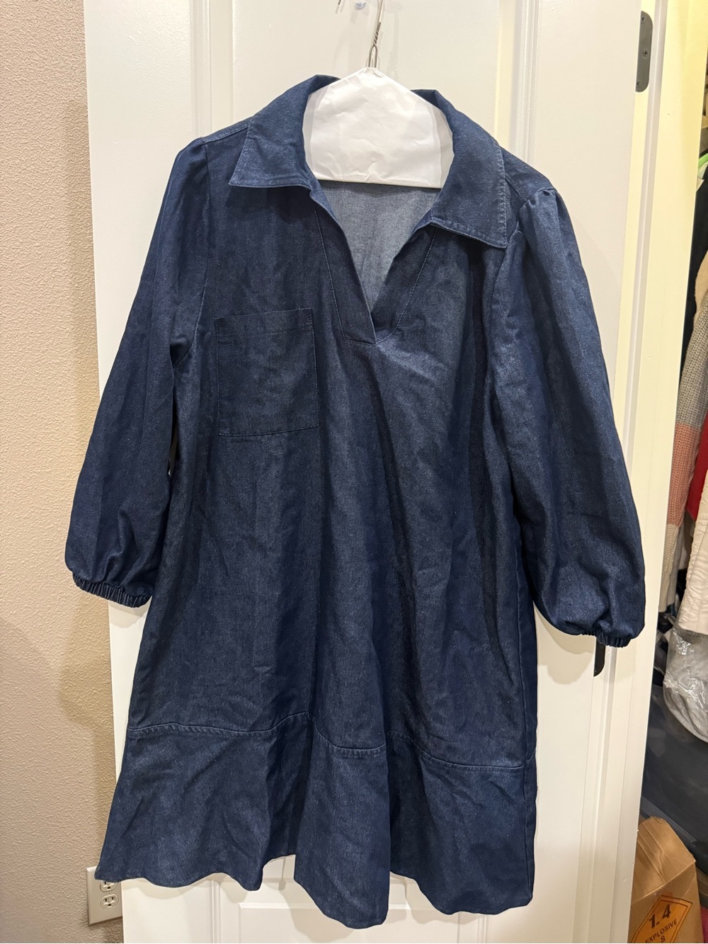 Dark Indigo Denim Tunic Dress